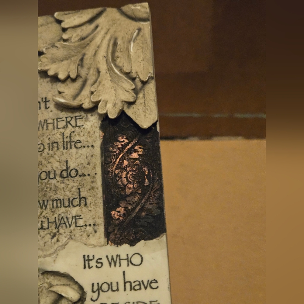 Vintage-Style Stone Resin Wall Plaque - Inspirational Quote Home Decor - Picture 5 of 8